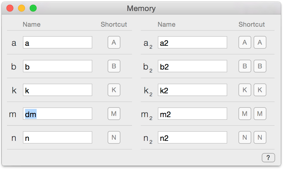 Memory Options