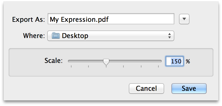 Export As PDF - Scale