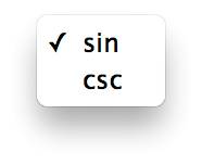 Sine Menu