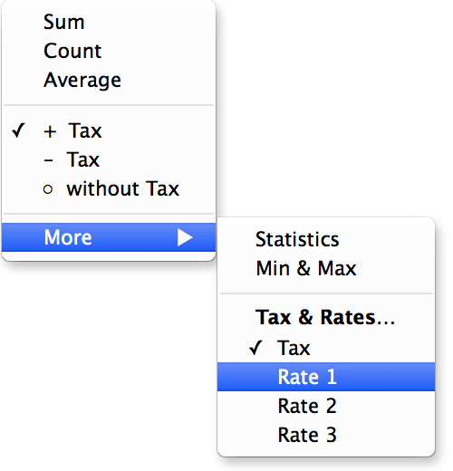 Summary Menu - More Functions