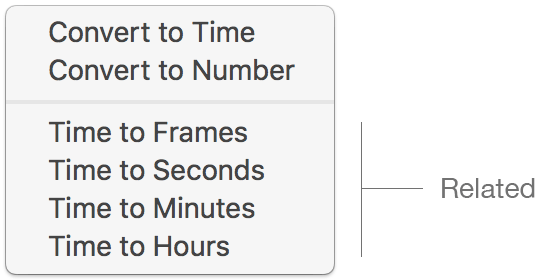 Time Conversion Menu