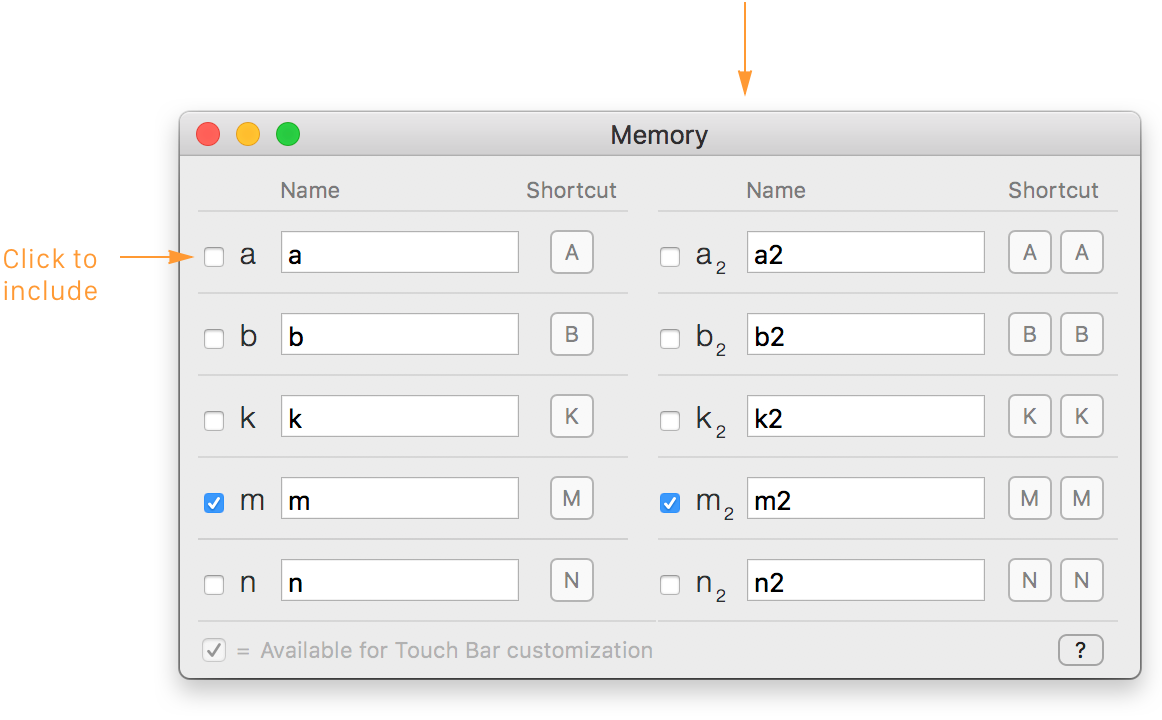 Touch Bar Memory Add